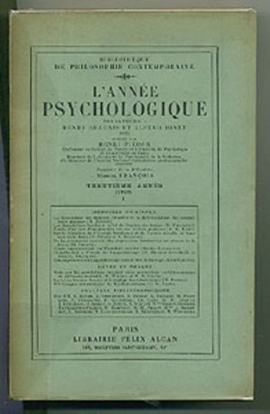L'année psychologique 30° année (1929)