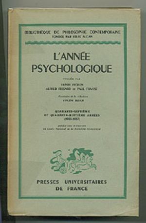 L'année psychologique 47° et 48° année (1946-47)