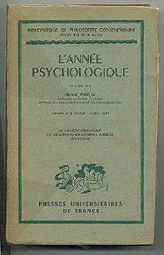 L'année psychologique 43° et 44° année (1942-43)