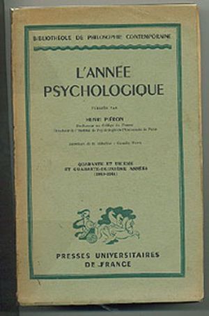 L'année psychologique 41° & 42° année (1940-41)