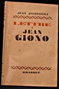 Lettre à Jean Giono