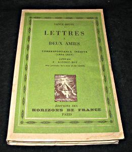Lettres à deux amies, correspondance inédite (1854-1857)