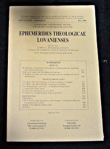 Ephemerides theologicae lovanienses