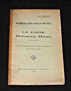 Un groupe de lettrés gallois au XVIIIè siècle. Le poète Goronwy Owen.