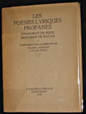 Les Poésies lyriques profanes d'Honorat de Bueil, seigneur de Racan