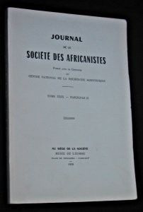 Journal de la société des africanistes tome XXIX fascicule II
