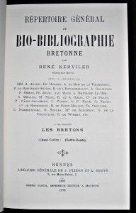 Répertoire général de bio-bibliographie bretonne tome 5
