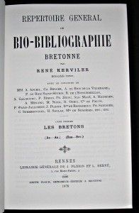 Répertoire général de bio-bibliographie bretonne tome 1