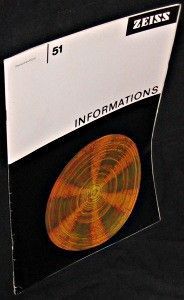 Zeiss. Informations. N°51. Douzième année