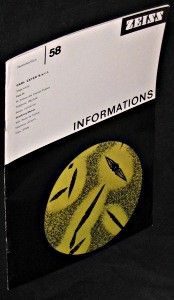 Zeiss. Informations. N°58. Treizième année