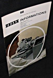 Zeiss. Informations. N°68. Seizième année