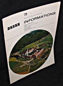 Zeiss. Informations. N°71. Dix-septième année