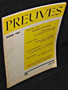 Preuves. n°108. Février 1960