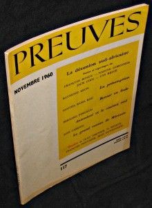 Preuves. n°117. Novembre 1960