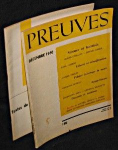 Preuves. n°118. Décembre 1960 et son supplément