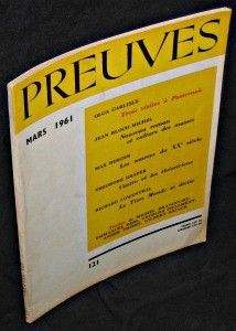 Preuves. n°121. Mars 1961