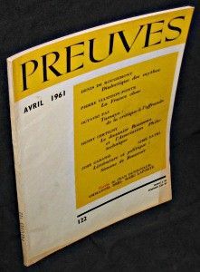 Preuves. n°122. Avril 1961
