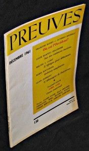 Preuves. n°130. Décembre 1961