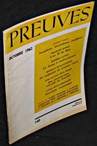 Preuves. n°140. Août 1962