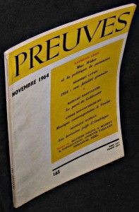 Preuves. n°165. Novembre 1964