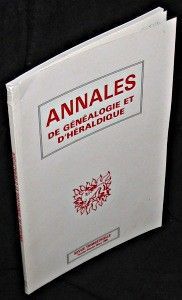 Annales de généalogie et d'héraldique. 1er trimestre 1985