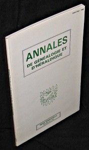 Annales de généalogie et d'héraldique. 2eme trimestre 1986