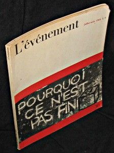 L'évènement. Juillet - Août 1968. N°30