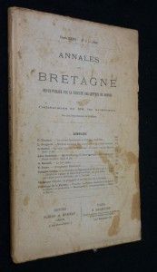 Annales de Bretagne. Revue publiée par la Faculté des lettres de Rennes. tome XXXIV n° 3 1920