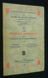 La sensibilité réflexogène des vaisseaux aux excitants chimiques. Actualités scientifiques et industrielles n° 180