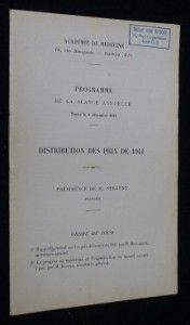 Distribution des prix de 1941 (Académie de médecine, Paris VIe)