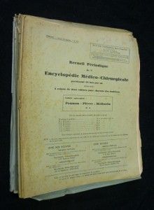 Cahier spécialisé : poumon - plèvre - médiastin du Recueil périodique de l'encyclopédie médico-chirurgicale du n° 9 au 17, sauf le n° 16 (8 volumes)