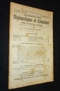 Questions diplomatiques et coloniales - revue de politique extérieure - No 401