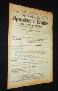 Questions diplomatiques et coloniales - revue de politique extérieure - No 395