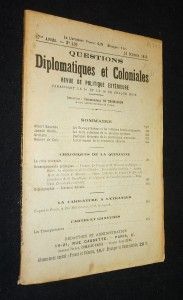 Questions diplomatiques et coloniales - revue de politique extérieure - No 400