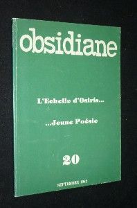 Obsidiane 20, septembre 1982 : L'Echelle d'Osiris... Jeune poésie