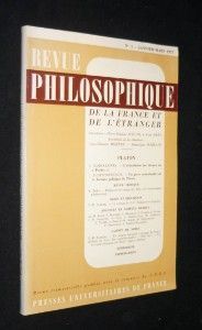 Revue philosophique de la France et de l'étranger, n° 1, janvier-mars 1975