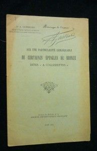 Sur une particularité remarquable de certaines épingles de bronze dites 'à collerettes'