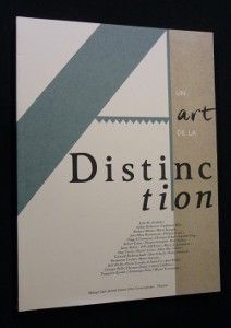 Un art de la distinction