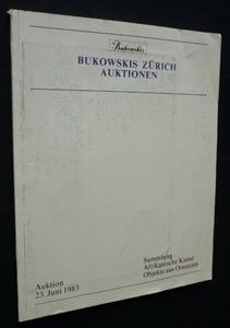 Bukowskis Zürich Auktionen. Sammlung, Afrikanische Kunst, Objekte aus Ozeanien, Auktion, 23. Juni 1983