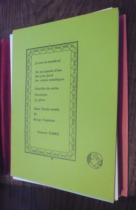 Anthologie permanente et composé à la presse à épreuves par Jean-Pierre Lesieur