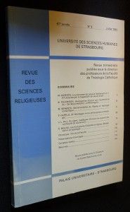 Revue des sciences religieuses. 67e année. N°3. Juillet 1993