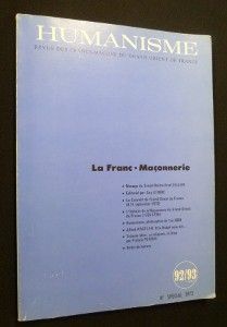 Humanisme, 92-93, numéro spécial 1972 : La Franc-maçonnerie