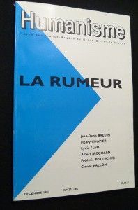 Humanisme, 201-202, décembre 1991 : La Rumeur
