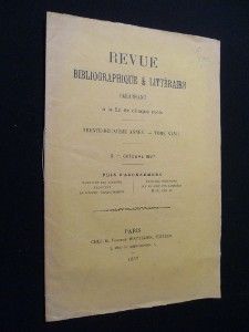 Revue bibliographique & littéraire, X - octobre 1897