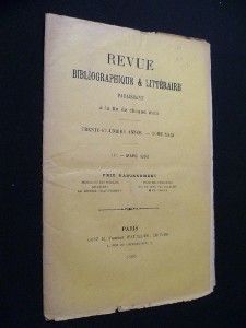 Revue bibliographique & littéraire, III - mars 1896