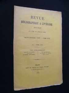 Revue bibliographique & littéraire, IV - avrll 1897