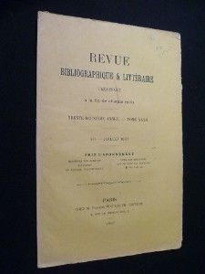 Revue bibliographique & littéraire, VII - juillet 1897