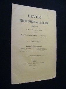Revue bibliographique & littéraire, IX - septembre 1897