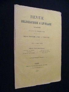 Revue bibliographique & littéraire, VIII - août 1898