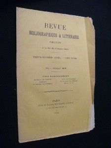 Revue bibliographique & littéraire, VII - juillet 1898